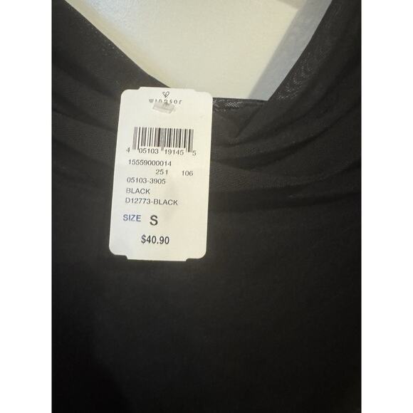 Windsor NWT Off Shoulder Long Sleeve Mini Dress Black Small - Picture 2 of 8